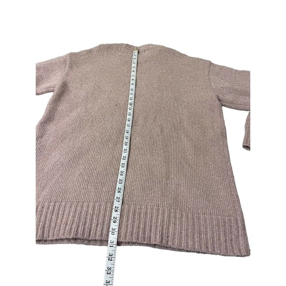 H&M Pink Sweater Dress Tunic Gold Thread Sparkle Long Sleeve Large NWT - Picture 6 of 6